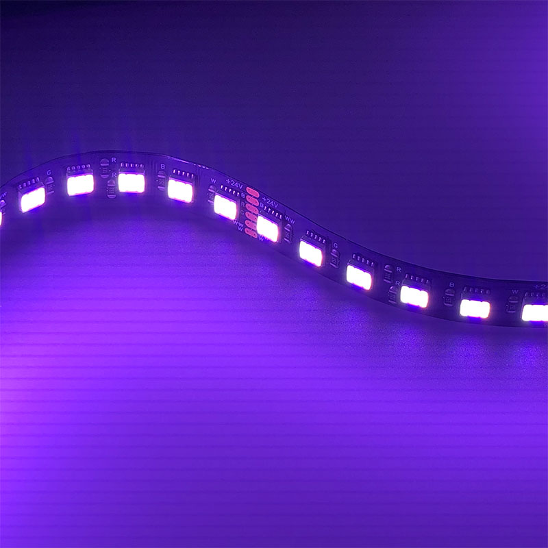 Black PCB 96LEDs/m 5-In-1 RGB CCT Color Changing LED Strip DC24V 12mm 16.4ft Black PCB 96LEDs/m 5-In-1 RGB CCT Color Changing LED Strip DC24V 12mm 16.4ft